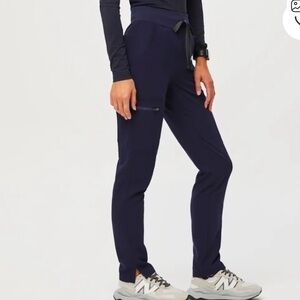 Figs Scrub Pants Womens S Yola Skinny Technical Collection Navy Blue